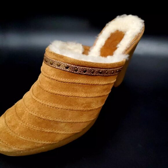 Cole Haan Suede Devon Clog Mules Heels Shoes Women's Size 8.5 - Picture 9 of 12